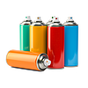 Colorful Aerosol Cans