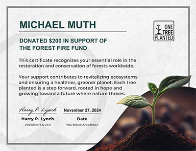 0 Donated to Forest Fire Fund